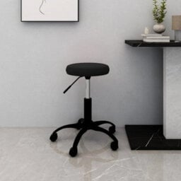Berkfield Office Swivel Chair Black Velvet - thumbnail 1