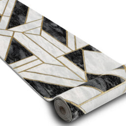 RugsX Exclusive Emerald Runner 1015 Glamour, Stylish Marble, Geometric Black  70X300 Cm - thumbnail 2