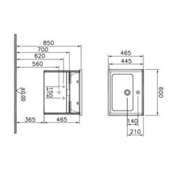Corso Complete Toilet Soft Close Seat + 600mm Wall Hung Vanity Unit Inc Basin - thumbnail 4