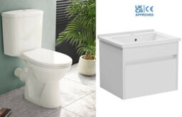 Corso Complete Toilet Soft Close Seat + 600mm Wall Hung Vanity Unit Inc Basin - thumbnail 1