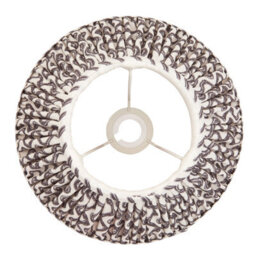 Loops 30Cm Artisan Tapered Cylinder Lamp Shade In Elegant Pearl Grey Fabric - thumbnail 4