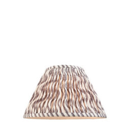 Loops 30Cm Artisan Tapered Cylinder Lamp Shade In Elegant Pearl Grey Fabric - thumbnail 1