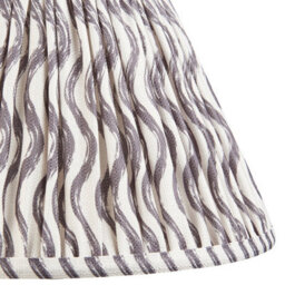 Loops 30Cm Artisan Tapered Cylinder Lamp Shade In Elegant Pearl Grey Fabric - thumbnail 3