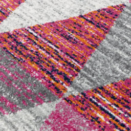 The Rug Edit Grey Pink Modern Muse Harlequin Diamond Geometric Rug - thumbnail 7