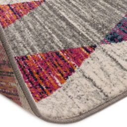 The Rug Edit Grey Pink Modern Muse Harlequin Diamond Geometric Rug - thumbnail 6