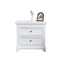 Melody Maison Pair Of Large White Two Drawer Bedside Tables - Daventry White Range - thumbnail 6