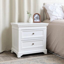 Melody Maison Pair Of Large White Two Drawer Bedside Tables - Daventry White Range - thumbnail 5