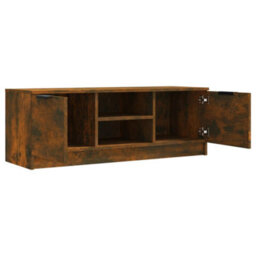 Walplus Tv Cabinet Smoked Oak 102X35X36.5 Cm Engineered Wood - thumbnail 4