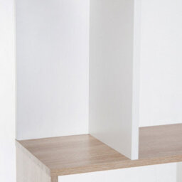 Wyld Haus Soli Leco Tall S-Shaped Oak And White Freestanding Bookcase, 5 Shelves, 60W X 24D X 184.5H Cm - thumbnail 9