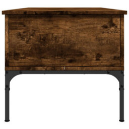Vidaxl Coffee Table Smoked Oak 100X50X45 Cm Engineered Wood And Metal - thumbnail 6
