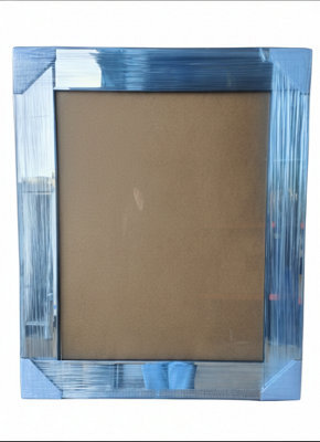 Biznest Mirrored Finish Photo Frame With Fitment Hooks Mounting Bevelled Glass Borders Hanging Gift Idea Portrait Picture 60X50 Cm