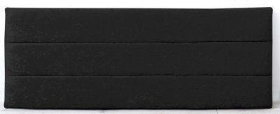 Comfy Deluxe 2Ft6 20Inch  Black Crush Velvet Verona Headboard