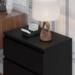 Fwstyle Carlton Black 3 Drawer Chest (H) 77Cm (W) 60Cm (D) 40Cm - thumbnail 3