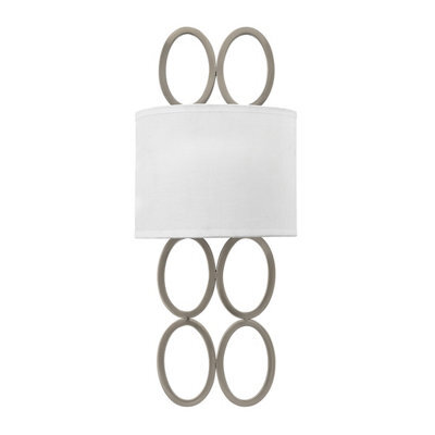 Luminosa Lighting Elstead Hinkley Fredrick Ramond Jules 2 Light Wall Light Brushed Nickel - image 1