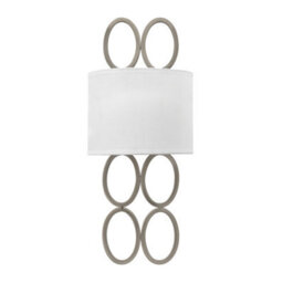 Luminosa Lighting Elstead Hinkley Fredrick Ramond Jules 2 Light Wall Light Brushed Nickel - thumbnail 1