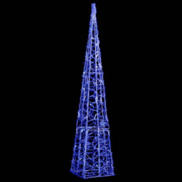 Berkfield Acrylic Decorative Led Light Cone Blue 90 Cm - thumbnail 2