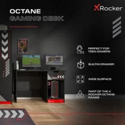 Xrocker X Rocker Octane 110Cm Gaming Desk With Drawer - Red - thumbnail 2