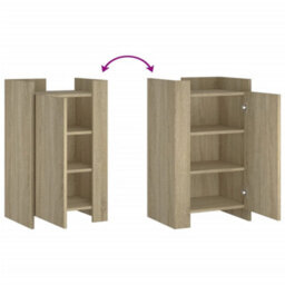 Berkfield Sideboard Sonoma Oak 45X35X75 Cm Engineered Wood - thumbnail 8