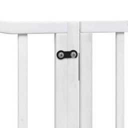 Walplus White Dog Gate With Door Foldable 4 Panels 320 Cm Poplar Wood - thumbnail 8