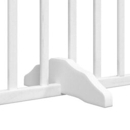 Walplus White Dog Gate With Door Foldable 4 Panels 320 Cm Poplar Wood - thumbnail 9