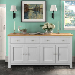 Farro Grey Extra Large Sideboard Cabinet Fully Assembled - By Roseland Furniture - thumbnail 2