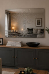 Mirroroutlet Handcrafted Glitter Tree Wall Mirror - thumbnail 2