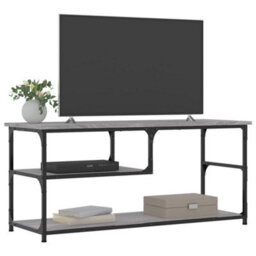Walplus Tv Cabinet Grey Sonoma 103X38X46.5 Cm Engineered Wood And Steel - thumbnail 3