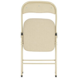 Fabric Padded Metal Folding Chairs - Beige - Pack Of 4 - thumbnail 4