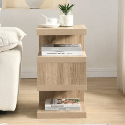 Furniture in Fashion Trio Wooden 2 Tier Side Table In Sanremo Oak - thumbnail 2