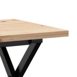 Berkfield Coffee Table X-Frame 80X50X40.5 Cm Solid Wood Pine And Steel - thumbnail 7