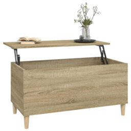 Berkfield Coffee Table Sonoma Oak 90X44.5X45 Cm Engineered Wood - thumbnail 5