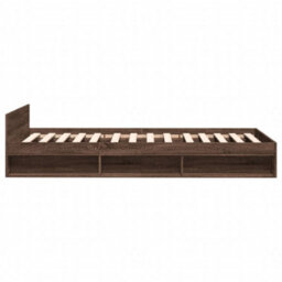 Berkfield Bed Frame With Drawer Without Mattress Brown Oak 75X190 Cm Small Single - thumbnail 5
