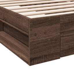 Berkfield Bed Frame With Drawer Without Mattress Brown Oak 75X190 Cm Small Single - thumbnail 8