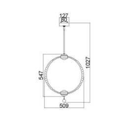Luminosa Lighting Elstead Oberlin Led 2 Light Medium Spherical Ceiling Pendant Satin Nickel - thumbnail 2