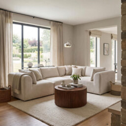 Furniturebox Uk Drift Cream Boucle Fabric 3 Seater Modular Corner Sofa - thumbnail 5