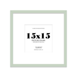 "15X15"" Mint Green Picture Frame - 15X15"" Square Frame With 12X12"" Mount For 15X15""/12X12"" Pictures Moderrn Style Thin Edge, 1 Pack" - thumbnail 1