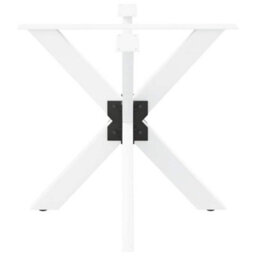 Berkfield Dining Table Leg Spider Shape White 85X85X(72-73) Cm Steel - thumbnail 4