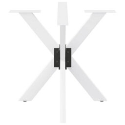 Berkfield Dining Table Leg Spider Shape White 85X85X(72-73) Cm Steel - thumbnail 3