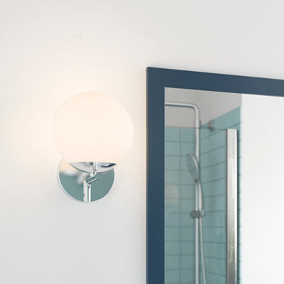 GoodHome Dorres Pendant Silver Chrome Effect Wired Bathroom Wall Light - image 1