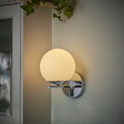 GoodHome Dorres Pendant Silver Chrome Effect Wired Bathroom Wall Light - thumbnail 6