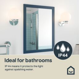 GoodHome Dorres Pendant Silver Chrome Effect Wired Bathroom Wall Light - thumbnail 7