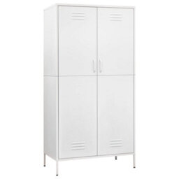 Vidaxl Wardrobe White 90X50X180 Cm Steel - thumbnail 2