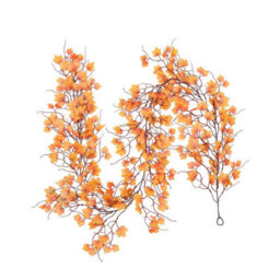 Living And Home Orange Artificial Maple Leaf Garland Home Decoration 200 Cm - thumbnail 8