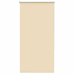 Berkfield Roller Blind Blackout Beige 80X130 Cm Fabric Width 75.7 Cm Polyester - thumbnail 1