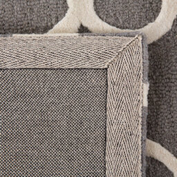 Wyld And Coco Aurora Grey Wool Hand-Tufted Rug 160 X 230 Cm - Trellis Quatrefoil, Oriental Moroccan Clover - thumbnail 5