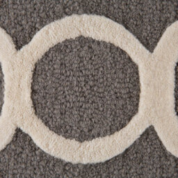 Wyld And Coco Aurora Grey Wool Hand-Tufted Rug 160 X 230 Cm - Trellis Quatrefoil, Oriental Moroccan Clover - thumbnail 3