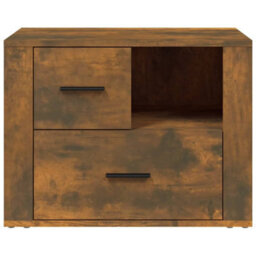 Berkfield Bedside Cabinet Smoked Oak 60X36X45 Cm Engineered Wood - thumbnail 6