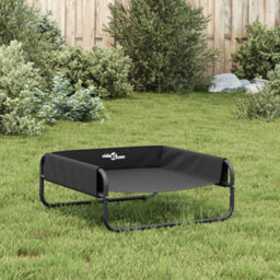 Walplus Elevated Dog Bed Anthracite Oxford Fabric And Steel - thumbnail 4