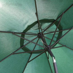 Garden Market Place 2.7M Wide Garden Parasol Umbrella With Tilt And Crank (Dark Green) - thumbnail 3