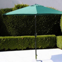 Garden Market Place 2.7M Wide Garden Parasol Umbrella With Tilt And Crank (Dark Green) - thumbnail 2
